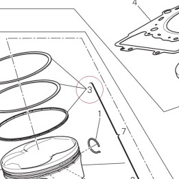 Piston ring set 12120651A