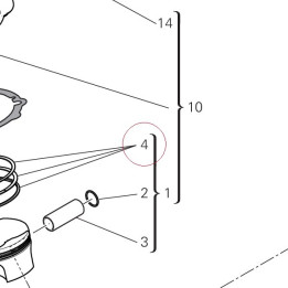 Piston ring set 12120681A