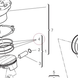 Piston ring set 12120711A