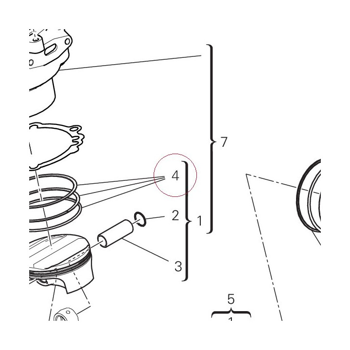 Piston ring set 12120711A