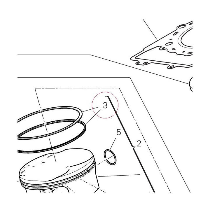 Piston ring set 12120721C