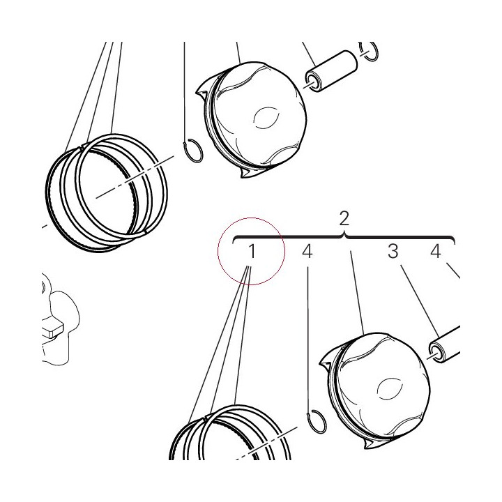 Piston ring set 12120771A