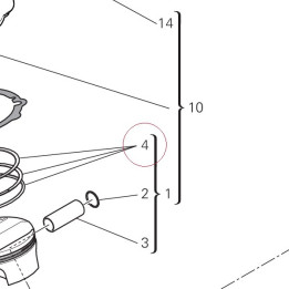 Piston ring set 12120791A