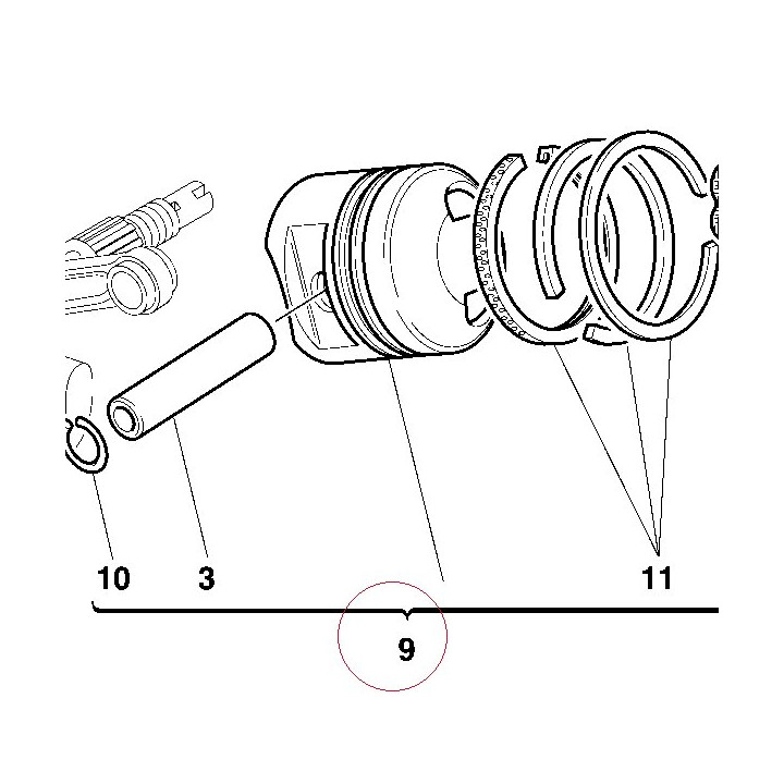 Piston assembly 12220342A