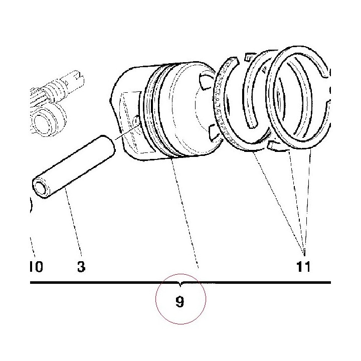 Piston assembly 12220343A