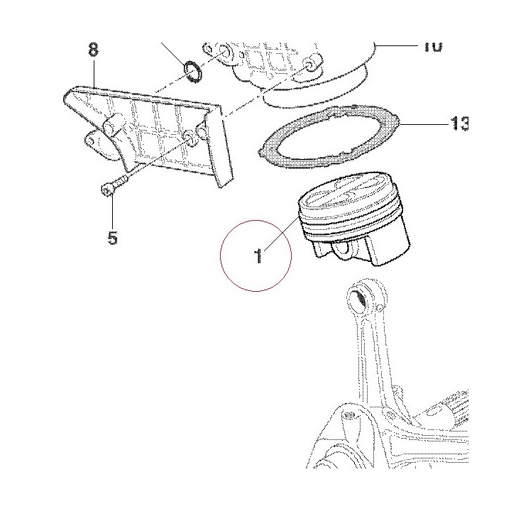 Piston assembly 12220972A