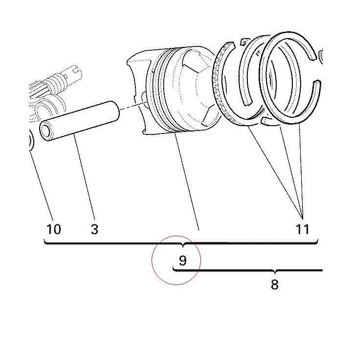 Piston assembly 12221491A