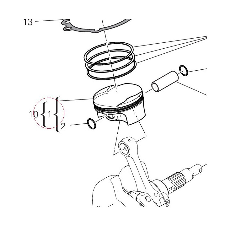 Piston assembly 12222262E