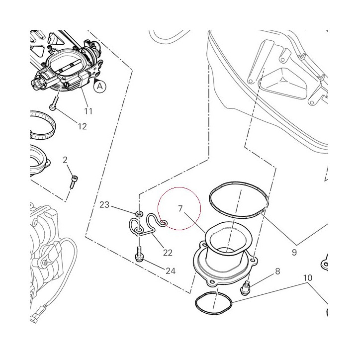 Duct, air inlet 13510232A