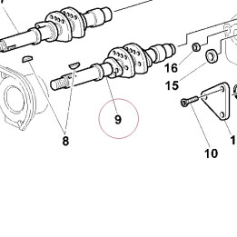 Vertical intake camshaft 14810381A