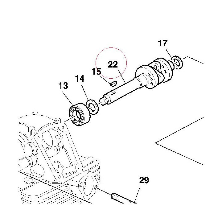Vertical head camshaft 14810521A