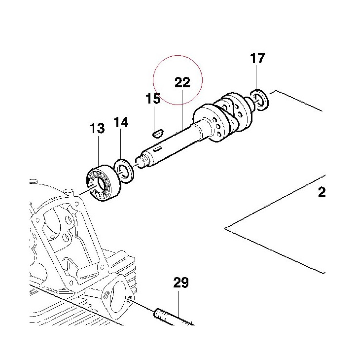 Vertical head camshaft 14810522A
