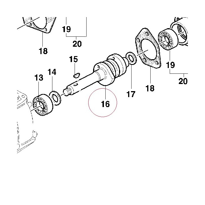 Horizontal head camshaft 14810532A