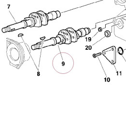 Vertical intake camshaft 14810571A
