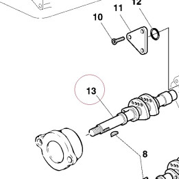 Horizontal intake camshaft 14810581A