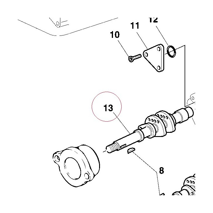 Horizontal intake camshaft 14810581A