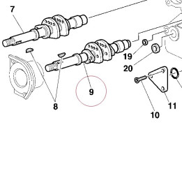 Vertical intake camshaft 14810981A