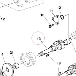 Horizontal intake camshaft 14810991A