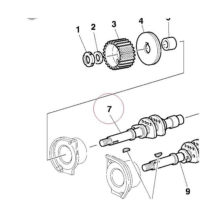 Vertical exhaust camshaft 14811001A