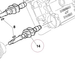 Horizontal exhaust camshaft 14811011A
