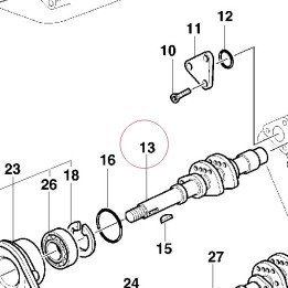 Horizontal intake camshaft 14811191A