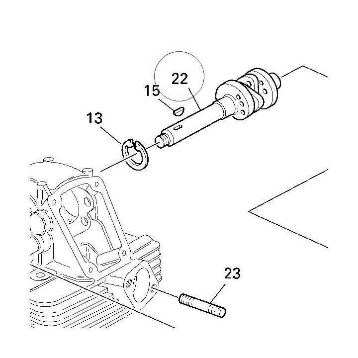 Vertical head camshaft 14811221A