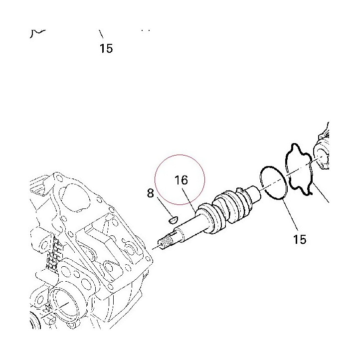 Horizontal head camshaft 14811421A