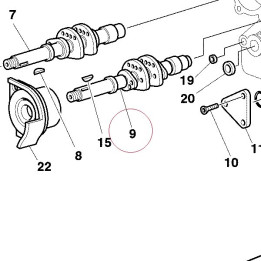 Vertical intake camshaft 14811451A