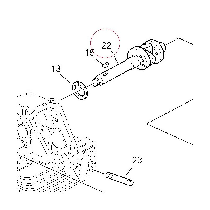 Vertical head camshaft 14811461A