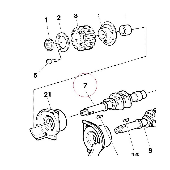 Vertical exhaust camshaft 14811561A