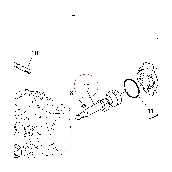 Horizontal head camshaft 14812841A
