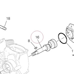 Horizontal head camshaft 14812842A