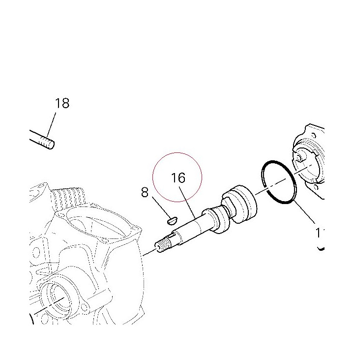 Horizontal head camshaft 14812842A