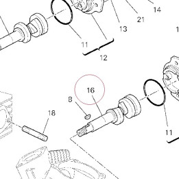 Horizontal head camshaft 14812843A