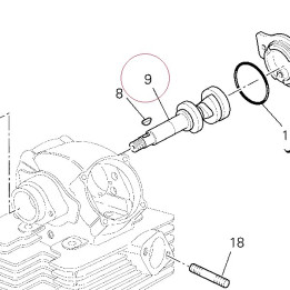 Vertical head camshaft 14812852A