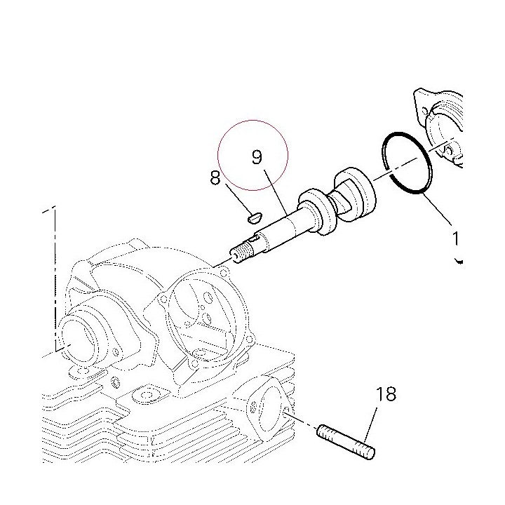 Vertical head camshaft 14812852A