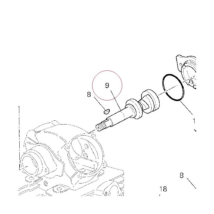 Vertical head camshaft 14812853A