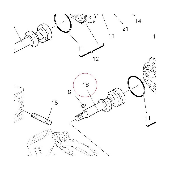 Horizontal head camshaft 14813181A