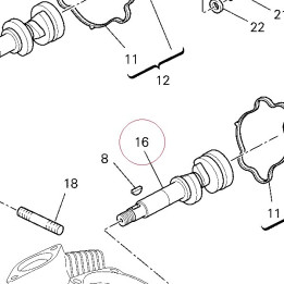Horizontal head camshaft 14813182A