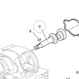 Vertical head camshaft 14813192A