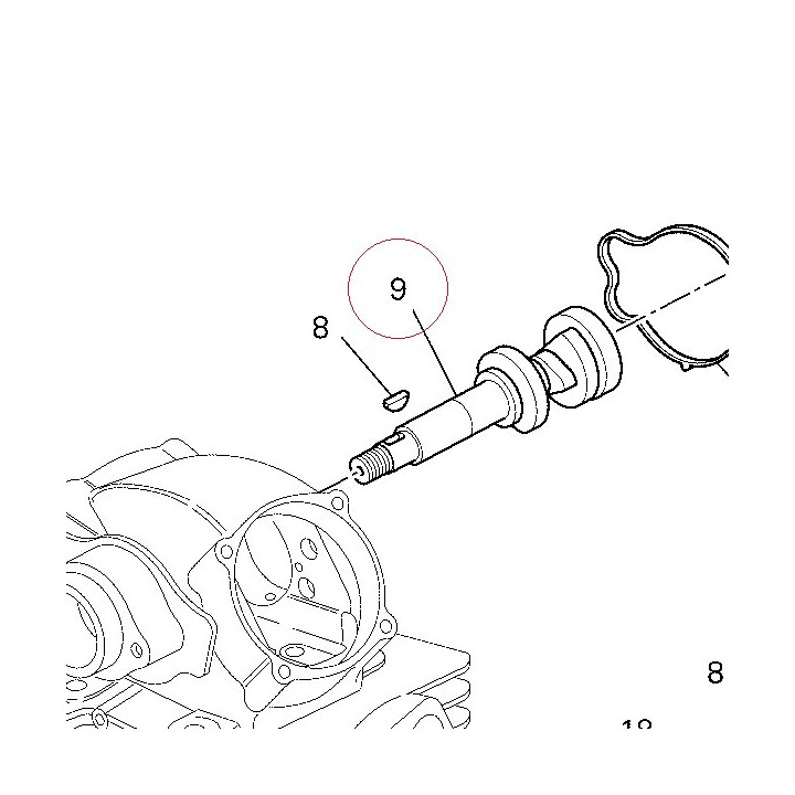 Vertical head camshaft 14813192A