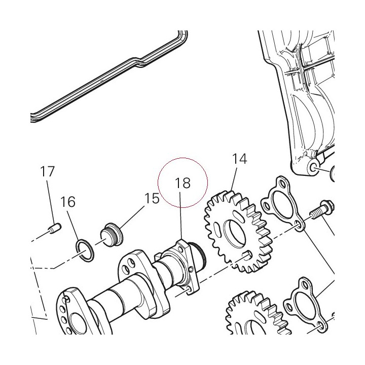 Horizontal intake camshaft 14814201B