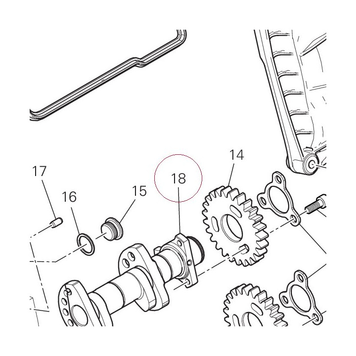 Horizontal intake camshaft 14814201C