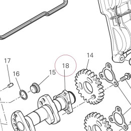 Horizontal intake camshaft 14814381A