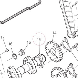 Horizontal intake camshaft 14814381B