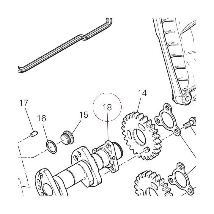 Horizontal intake camshaft 14814731A