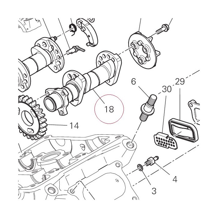 Vertical intake camshaft 14815391C