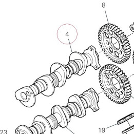 Rear intake camshaft 14815971B