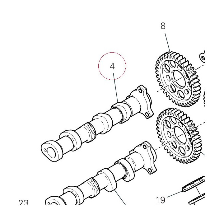 Rear intake camshaft 14816131A