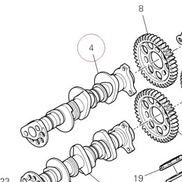 Rear intake camshaft 14816171A